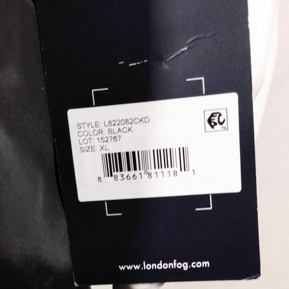 London Fog Tower Hooded Faux Fur Down Puffer Coat-Black-Various Sizes-NWT - Picture 4 of 4